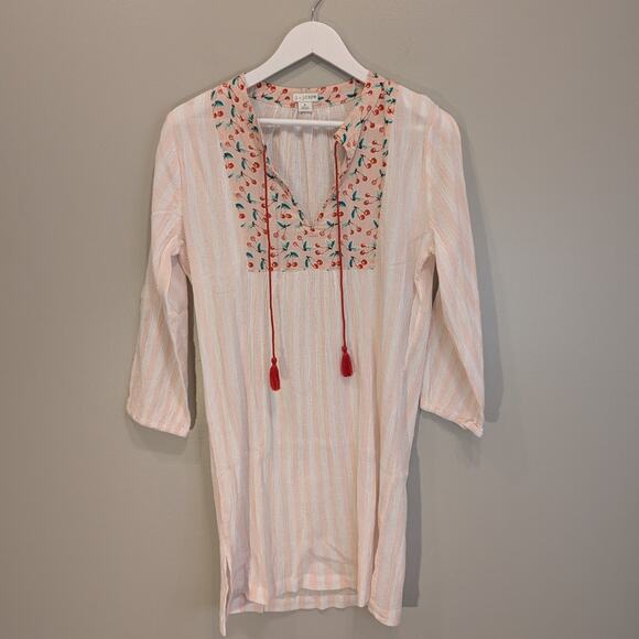 J. by J.Crew Tunic Coverup Mixed Print Pink Cherry Swim Beach Lounge - Size S - Picture 1 of 6